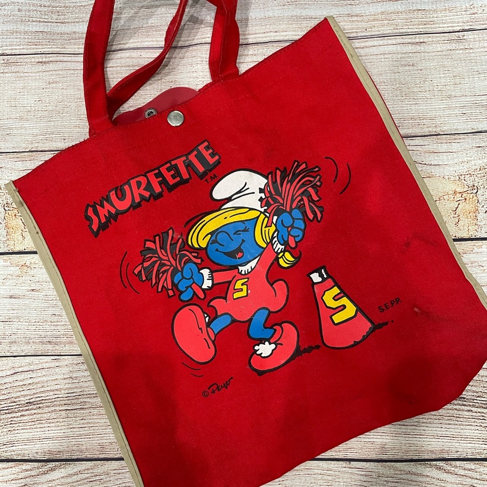 Vintage Smurfette Smurf Tote Bag